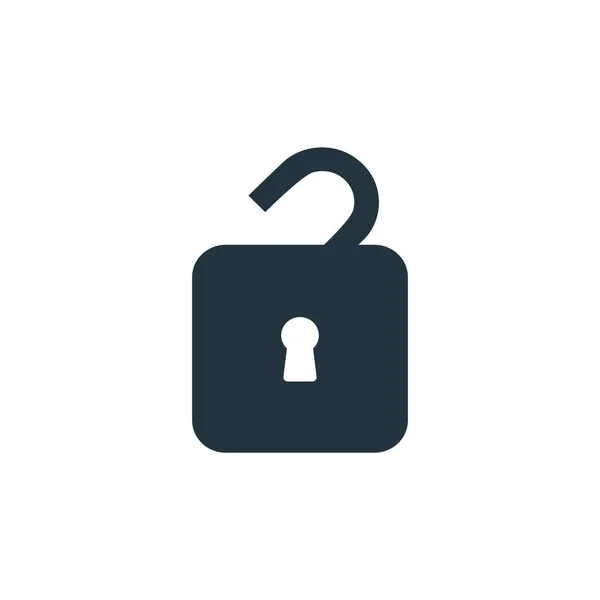 Lock Icon Vector Isolated White Background Logo Concept Sign Solid — Vetor de Stock