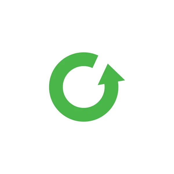 Groen Recycle Symboolpictogram Vectorillustratie — Stockvector