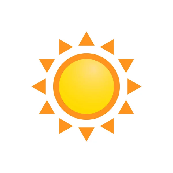 Icono Del Sol Ilustración Vectorial — Vector de stock