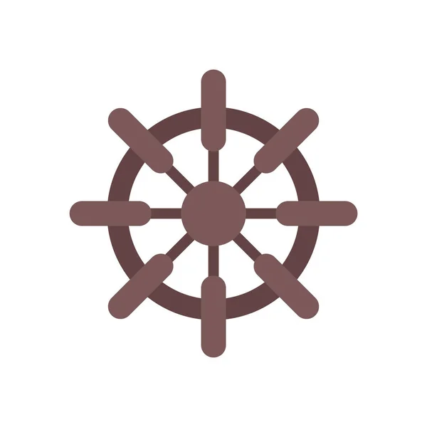 Rudder Ship Steering Wheel Simple Icon Vector Illustration — Wektor stockowy