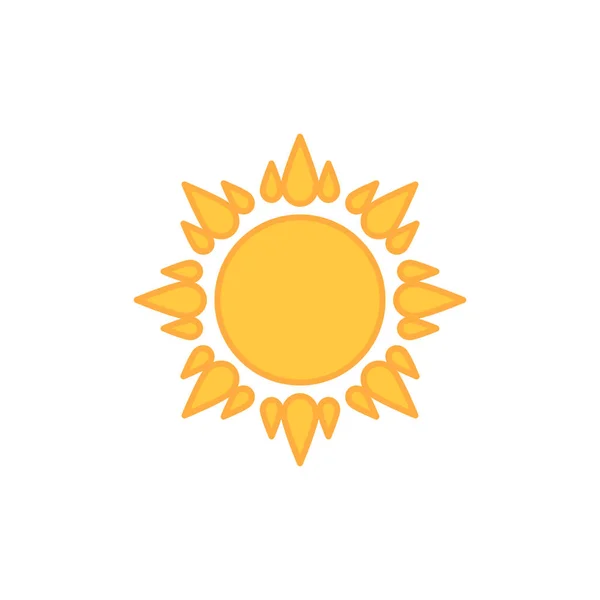 Иконка Солнца Векторная Иллюстрация — стоковый вектор