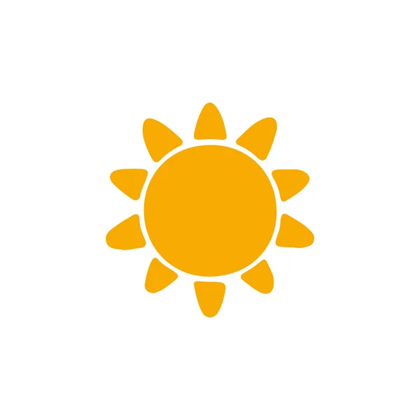 太陽のアイコン フラットなデザイン — ストックベクタ