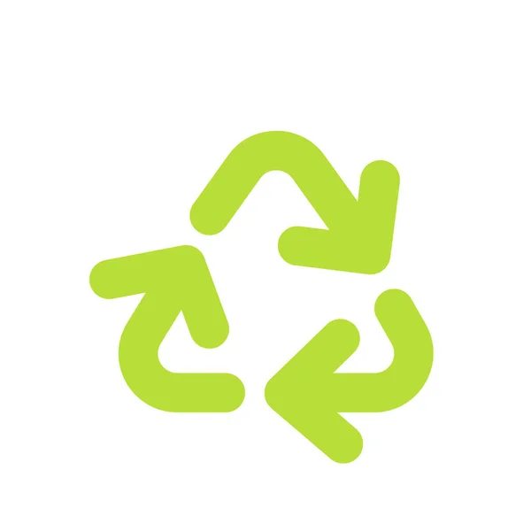 Groen Recycle Symboolpictogram Vectorillustratie — Stockvector