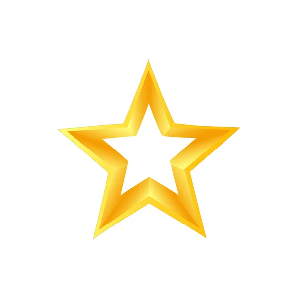 Vector Color Ilustración Del Icono Estrella — Vector de stock