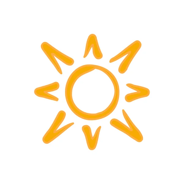Икона Солнца Плоский Дизайн — стоковый вектор