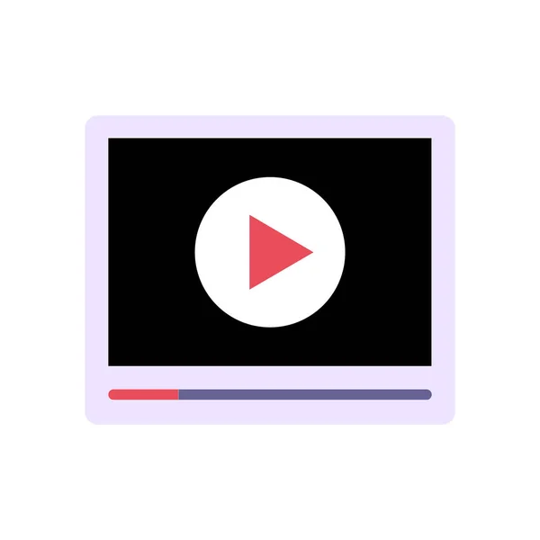 Video File Simple Icon Vector Illustration — Stockvektor