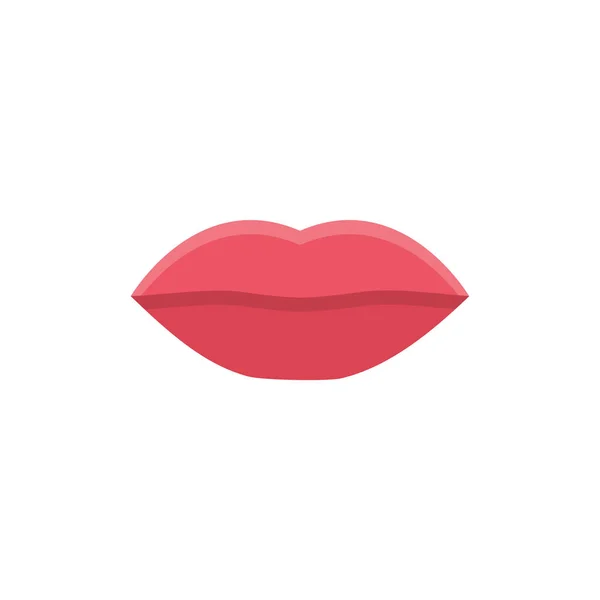 Κόκκινα Χείλη Απλό Εικονίδιο Διανυσματική Απεικόνιση — Διανυσματικό Αρχείο