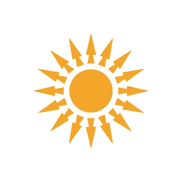 Икона Солнца Плоский Дизайн — стоковый вектор