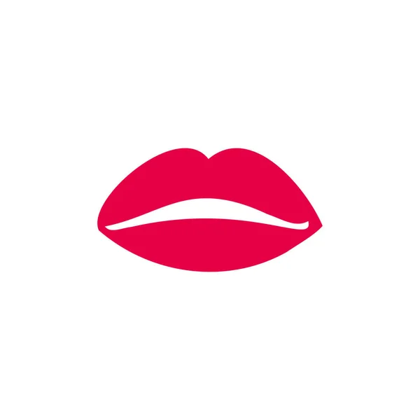 Red Lips Simple Icon Vector Illustration — Stok Vektör