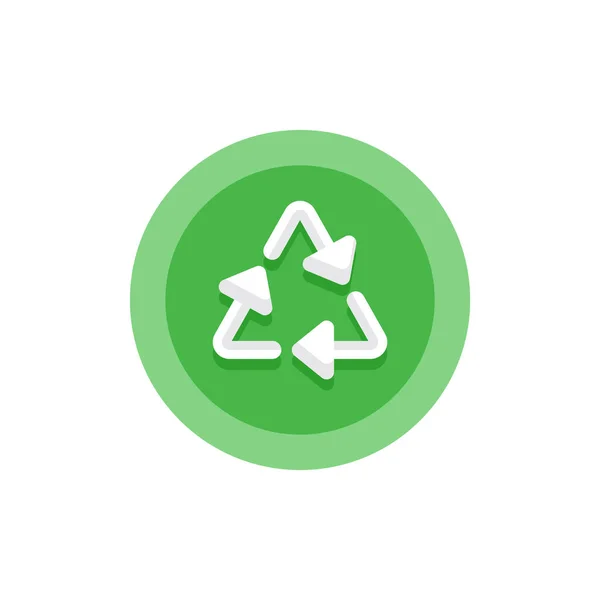Grünes Recycling Symbol Vektorabbildung — Stockvektor