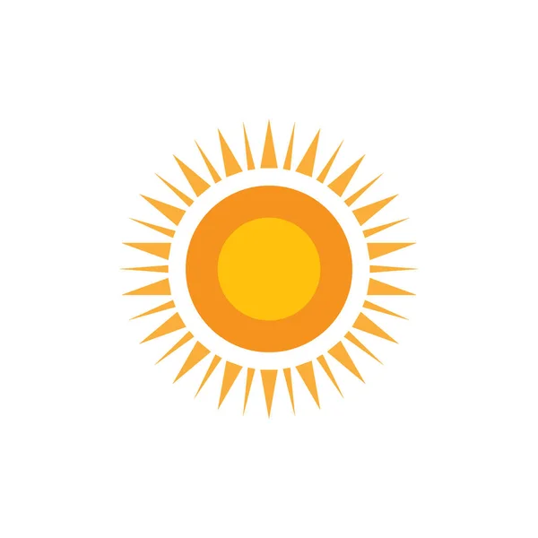 Güneş Simgesi Düz Tasarım — Stok Vektör