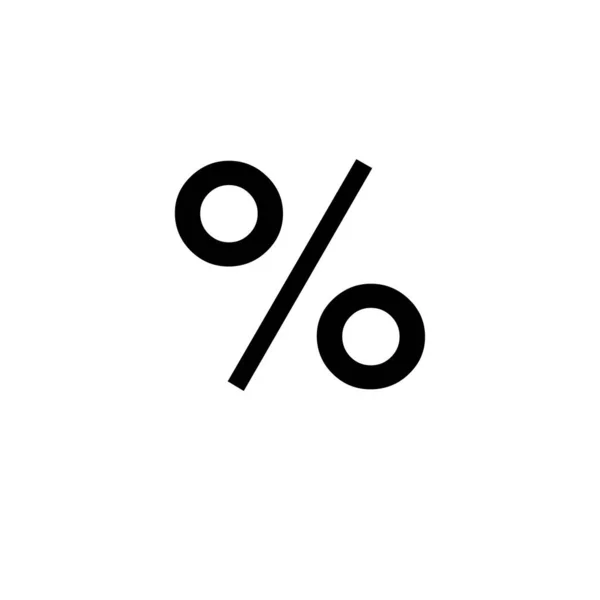 Percent Vector Icon Illustration White Background — Stock Vector