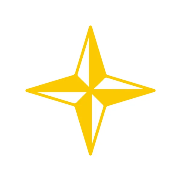 Färg Vektor Illustration Stjärna Ikon — Stock vektor