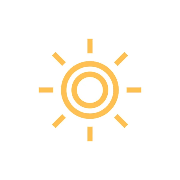 Het Pictogram Van Zon Platte Ontwerp — Stockvector