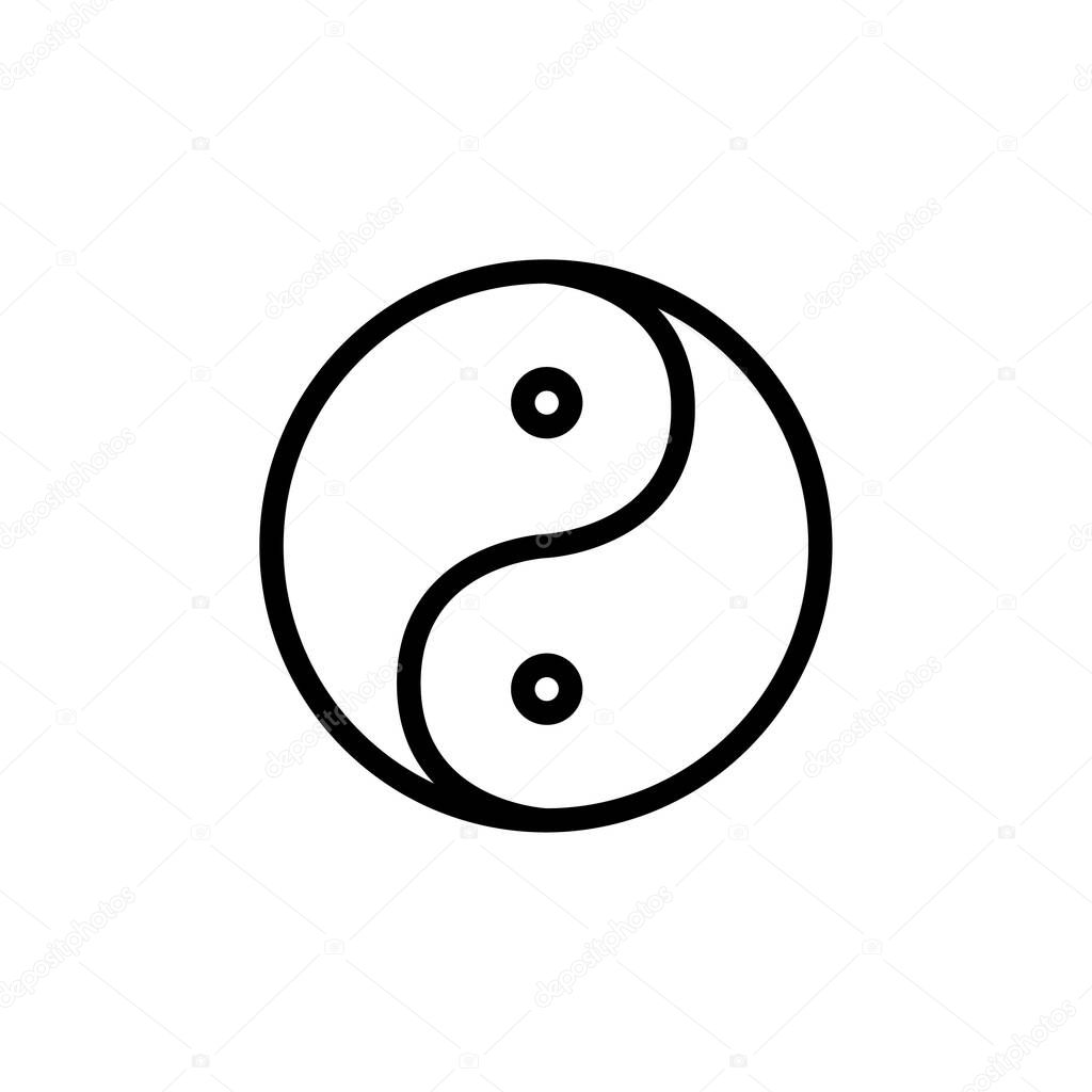 yin yang, amulet talisman, vector illustration 