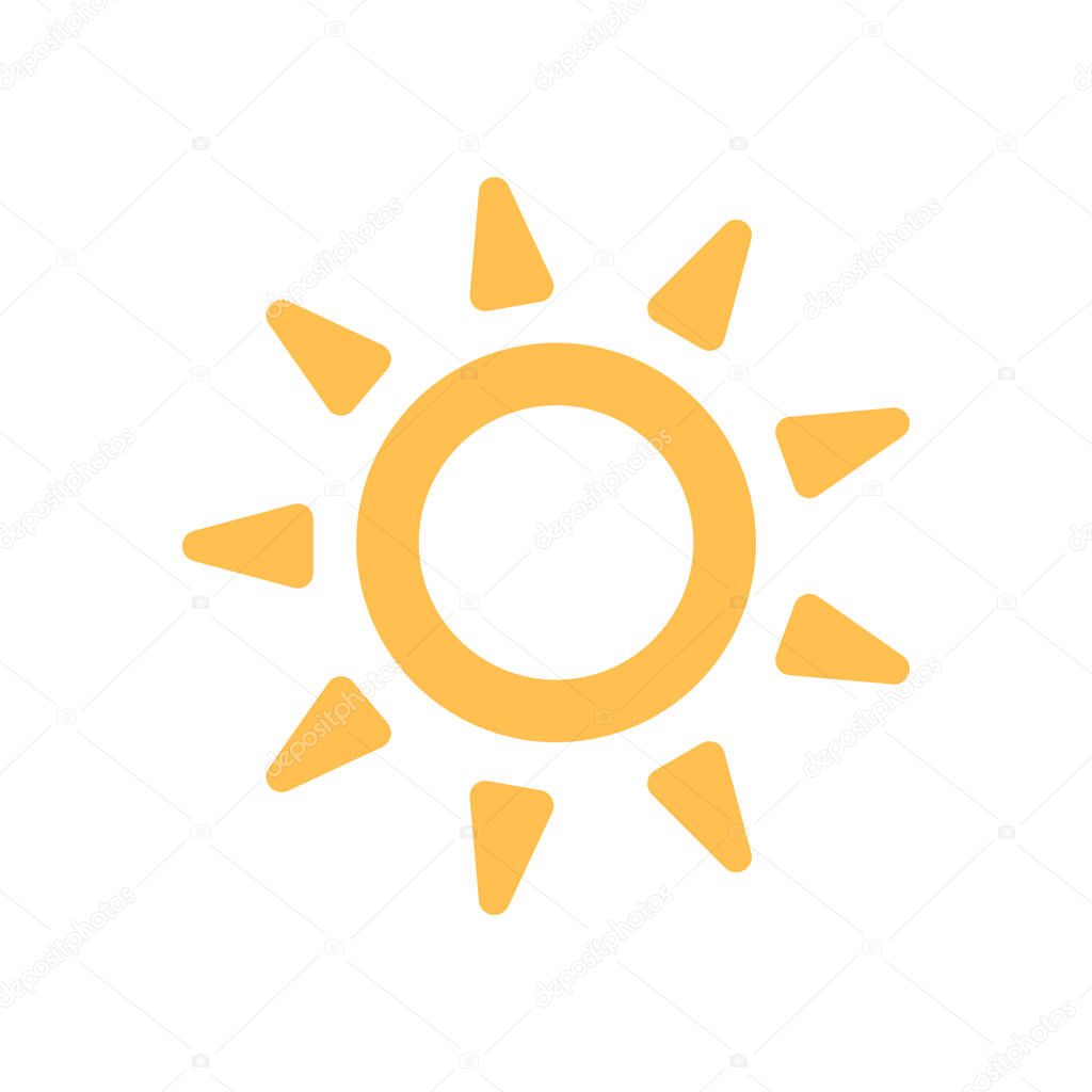 sun icon, vector illustration 