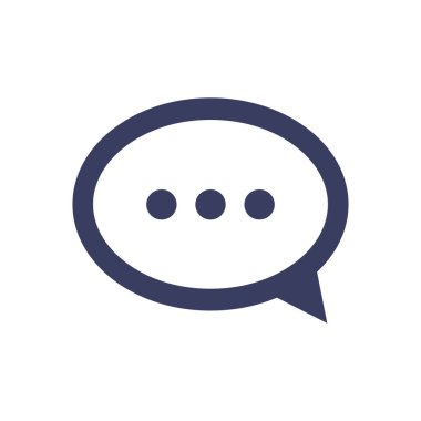 Biçimlendirilmiş konuşma balonu simgesi, vektör illüstrasyonu