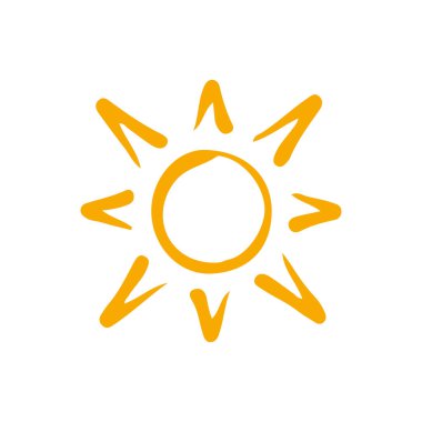 Güneş simgesi, vektör illüstrasyonu 