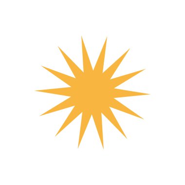 Soyut yıldız simgesi vektör illüstrasyonu