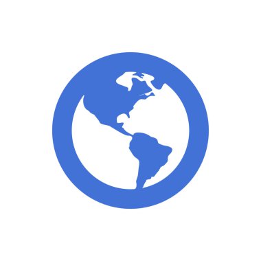 dünya haritası simgesi, vektör resimleme arkaplanı