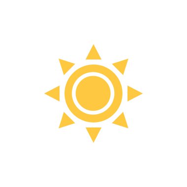 güneş simgesi. Düz tasarım 