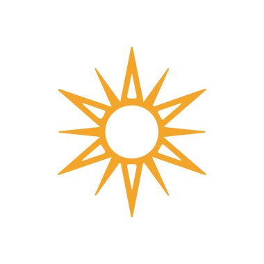 güneş simgesi. Düz tasarım 