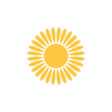 güneş simgesi. Düz tasarım 