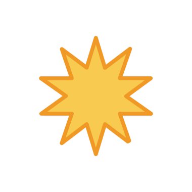 Soyut yıldız simgesi vektör illüstrasyonu