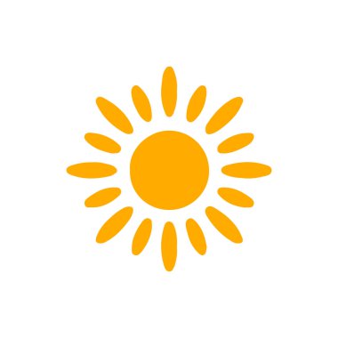 Güneş simgesi, vektör illüstrasyonu 