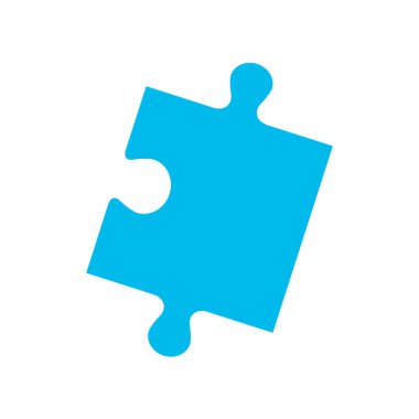 Yapboz simgesi, yapboz vektör çizimi ve alan arkaplanını kopyala