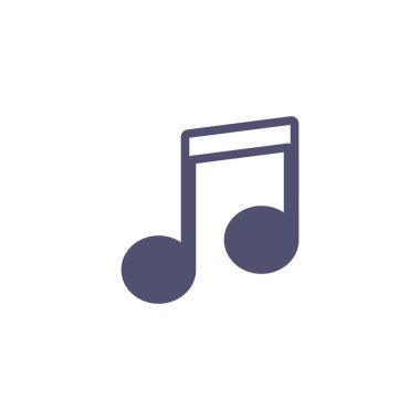 müzik notası ikon vektör illüstrasyonu