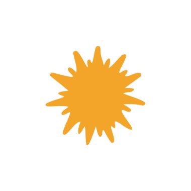 Güneş simgesi, vektör illüstrasyonu 