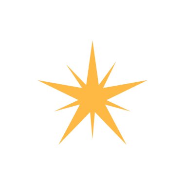 Soyut yıldız simgesi vektör illüstrasyonu