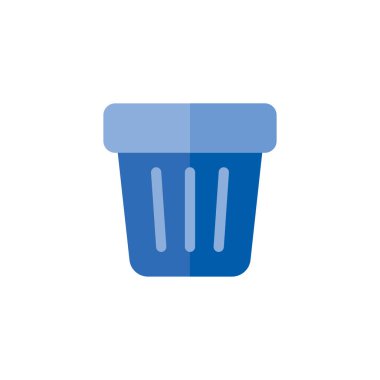 trash bin flat icon illustration, recycle symbol