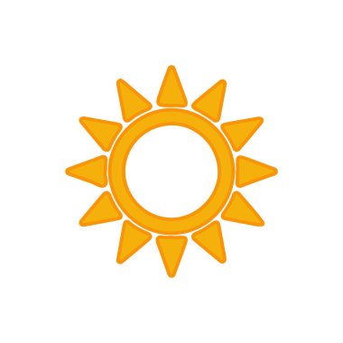 Güneş simgesi, vektör illüstrasyonu 