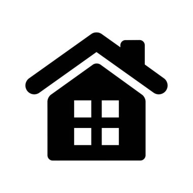 Emlak konsepti ev simgesi, vektör illüstrasyonu