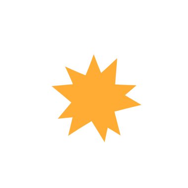 Soyut yıldız simgesi vektör illüstrasyonu