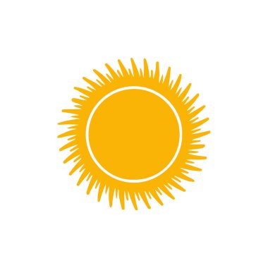 güneş simgesi. Düz tasarım 