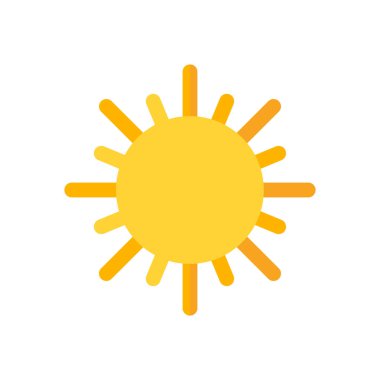 Güneş simgesi, vektör illüstrasyonu 