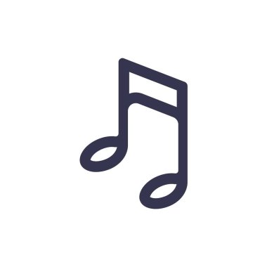 müzik notası ikon vektör illüstrasyonu