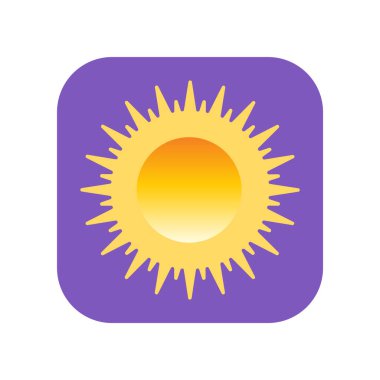 Güneş simgesi, vektör illüstrasyonu 