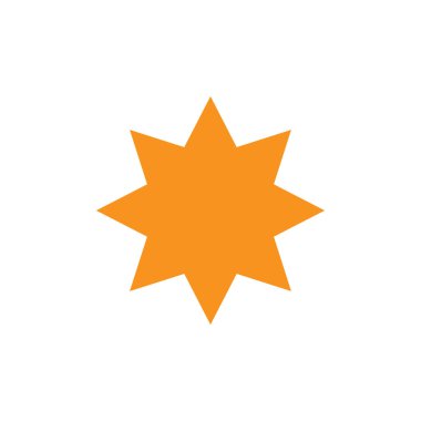 Soyut yıldız simgesi vektör illüstrasyonu