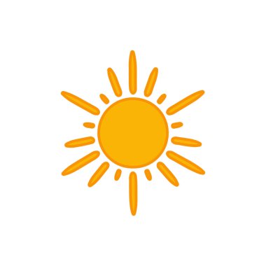 Güneş simgesi, vektör illüstrasyonu 