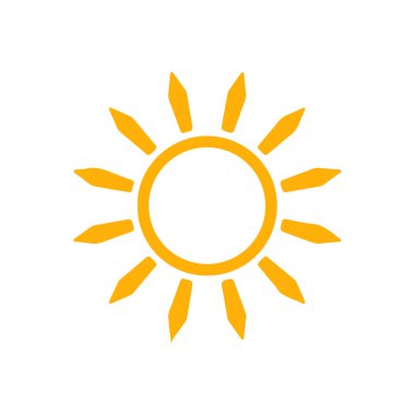 güneş simgesi. Düz tasarım 