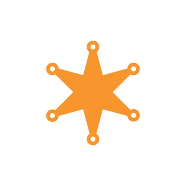 Soyut yıldız simgesi vektör illüstrasyonu