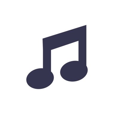 müzik notası ikon vektör illüstrasyonu