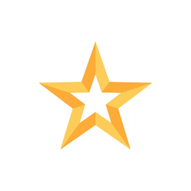 Soyut yıldız simgesi vektör illüstrasyonu