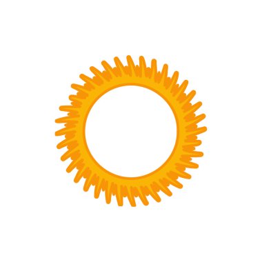 güneş simgesi. Düz tasarım 