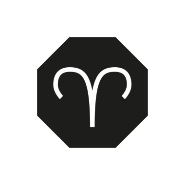 zodiac aries symbol icon illustration 