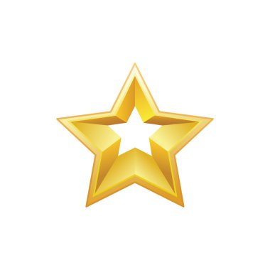 Soyut yıldız simgesi vektör illüstrasyonu